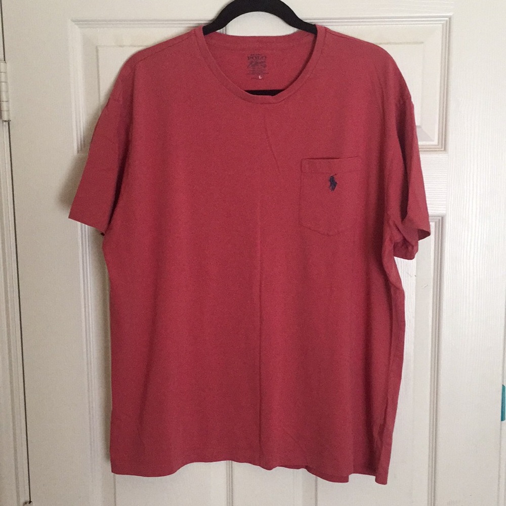 RALPH LAUREN POLO red pocket t-shirt L